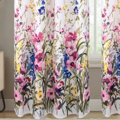 Paire de Rideauxoccultants motif floral