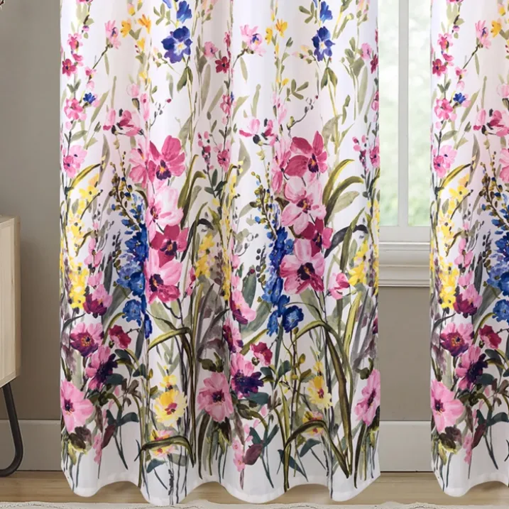 Paire de Rideauxoccultants motif floral
