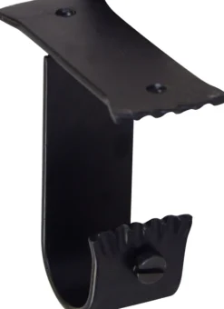 Paire de Supports Plafond en Fer Forgé Noir diam 28mm