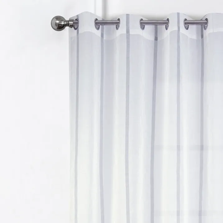 Paire de voilages à bandes verticales brillantes