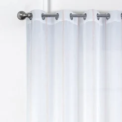 Paire de voilages à bandes verticales brillantes
