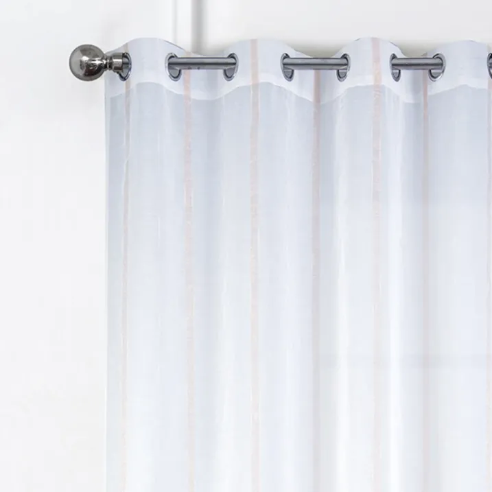 Paire de voilages à bandes verticales brillantes