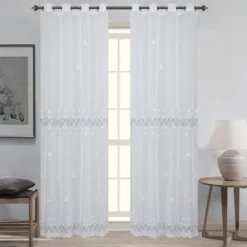 Paire de voilages macramé pour baie vitrée