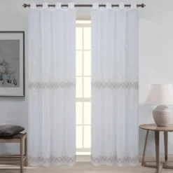 Paire de voilages macramé pour baie vitrée