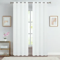 Paire de voilages unis pour baie vitrée