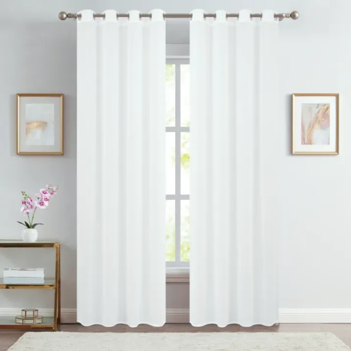 Paire de voilages unis pour baie vitrée