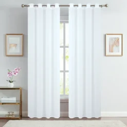 Paire de voilages unis pour baie vitrée