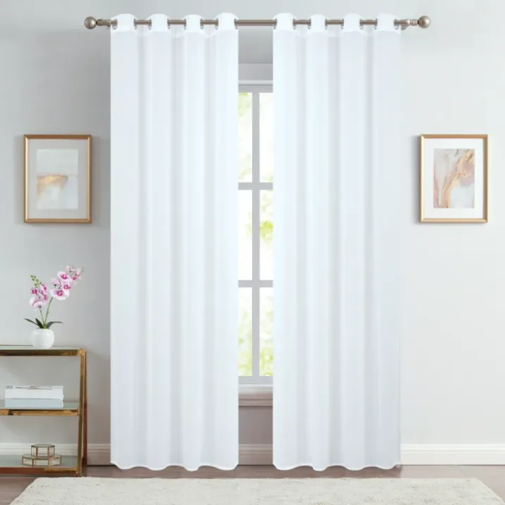 Paire de voilages unis pour baie vitrée