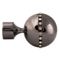 Paire embouts de tringle "Sphère strassée"