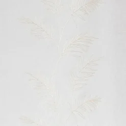 Paire voilages avec motif feuilles brodées