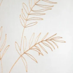 Paire voilages avec motif feuilles brodées