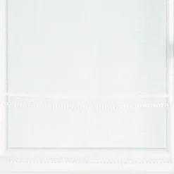 Paire voilages blanc frise dentelle élégante