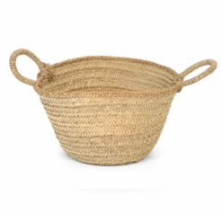 Panier bûche anse bord jute XL