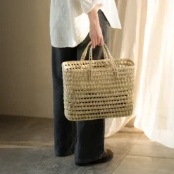 Panier cabas feuilles de palmier