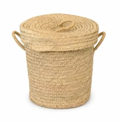 Panier chevron avec couvercle et anse