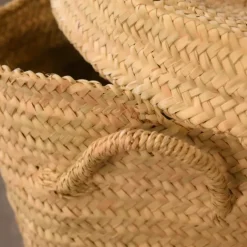 Panier chevron avec couvercle et anse