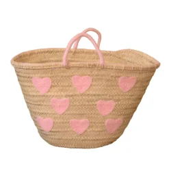 Panier Cœurs brodés