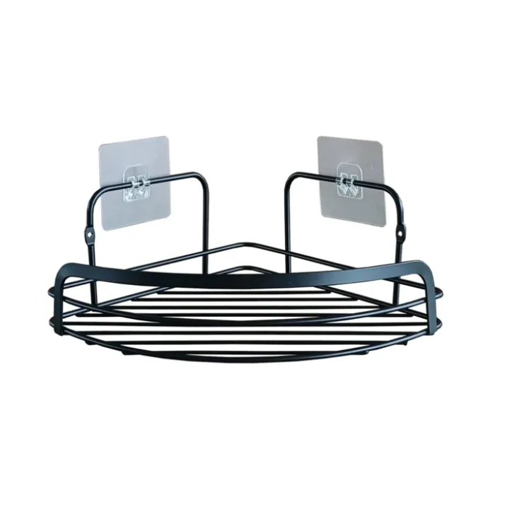 Panier d'angle de douche noir