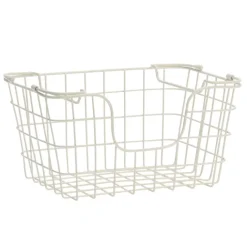 Panier de rangement empilable en fil de fer