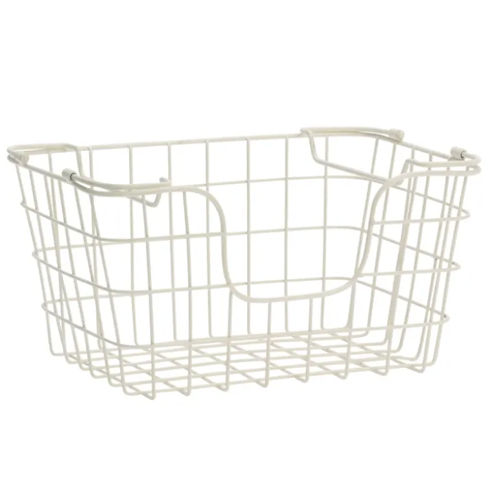Panier de rangement empilable en fil de fer