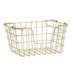 Panier de rangement empilable en fil de fer