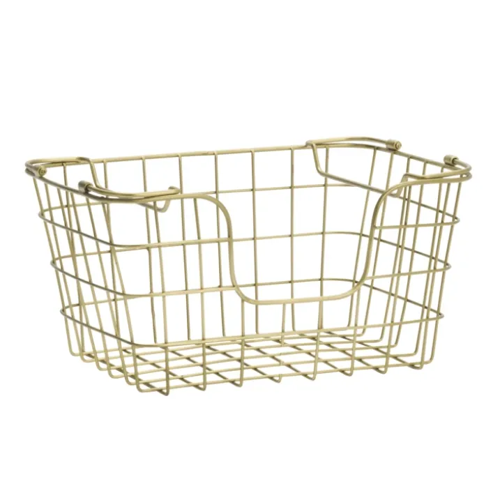 Panier de rangement empilable en fil de fer