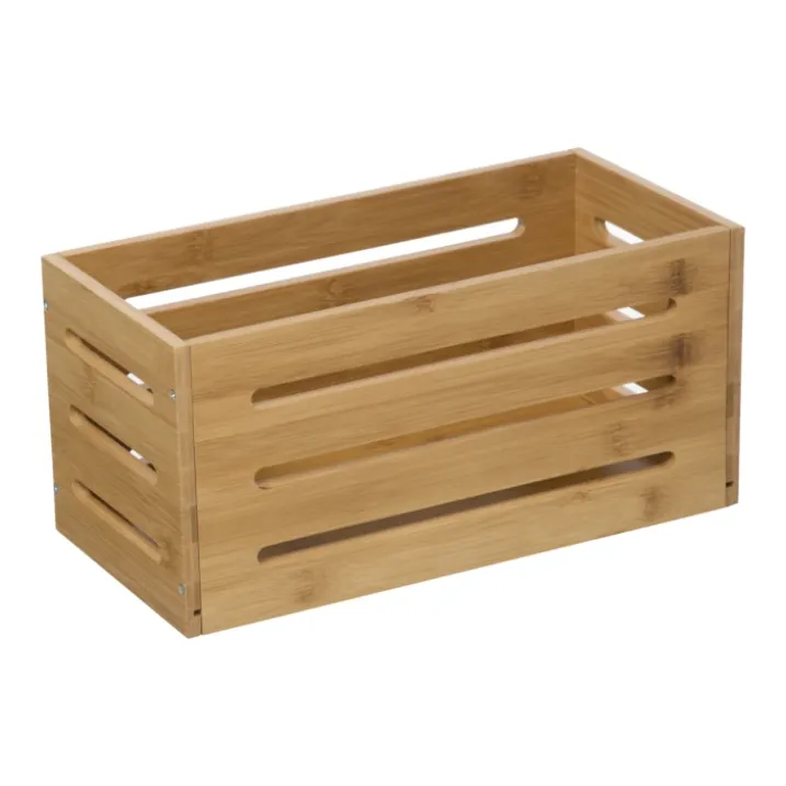 Panier de rangement en bambou naturel