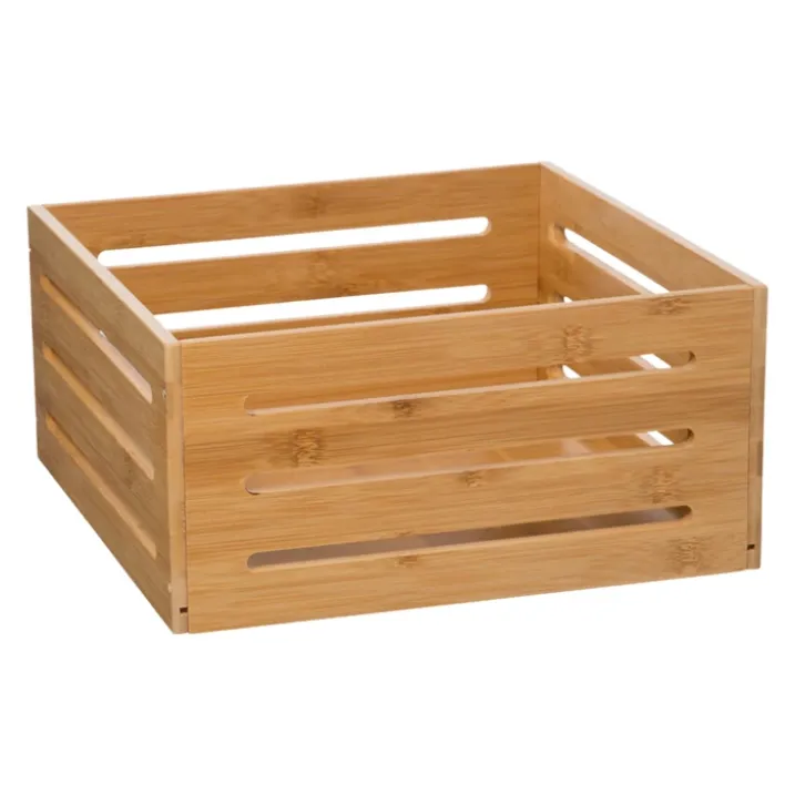 Panier de rangement en bambou naturel