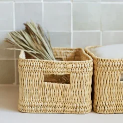 Panier de rangement rectangle Hassira