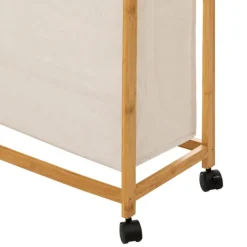 Panier à linge sur roulettes