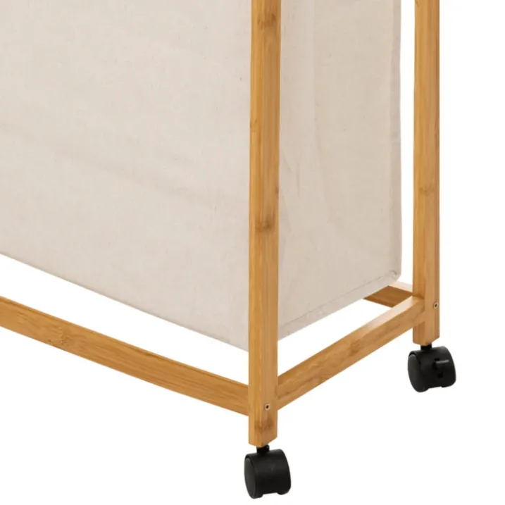 Panier à linge sur roulettes