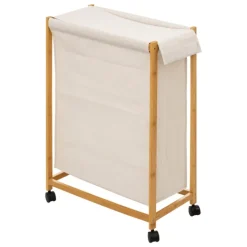Panier à linge sur roulettes