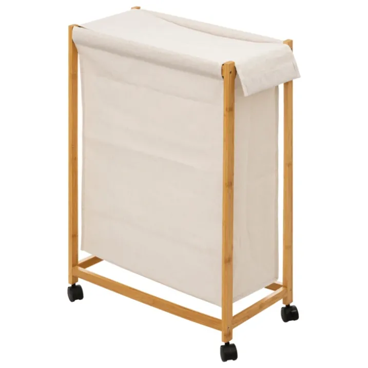 Panier à linge sur roulettes