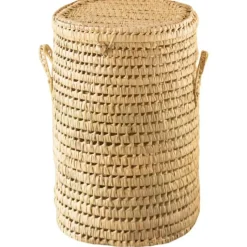 Panière à linge ronde palmier