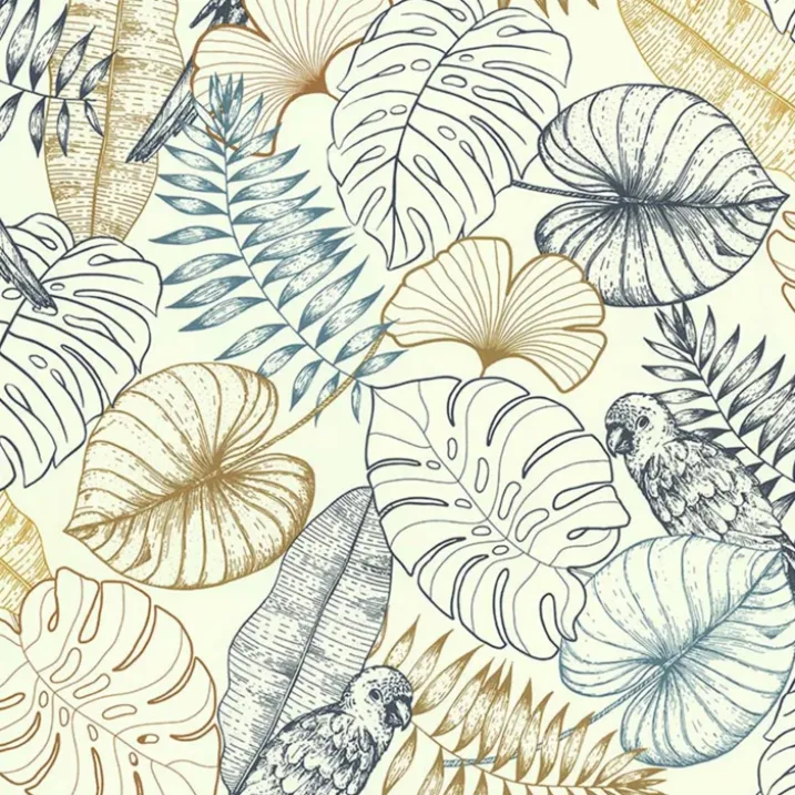 Papier peint aux impressions exotiques