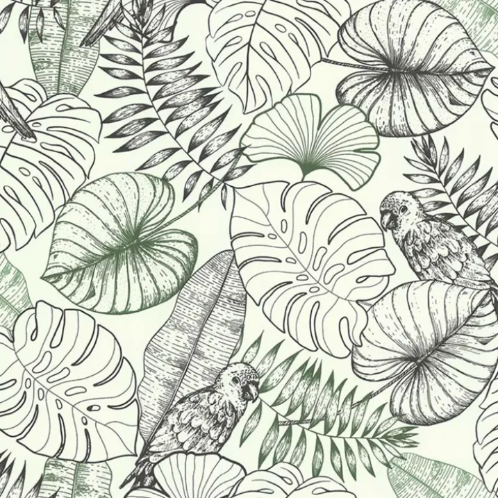 Papier peint aux impressions exotiques