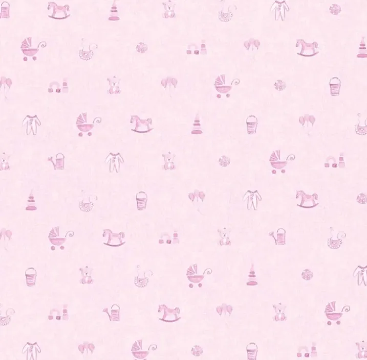 Papier Peint Bébé "Petits Jouets"