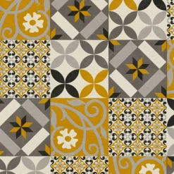 Papier peint effet mosaïque colorée