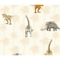 Papier peint enfant imprimé dinosaures