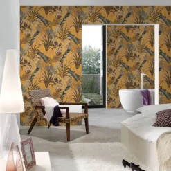 Papier peint en mur végétal