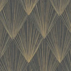 Papier peint à géométrie dorée