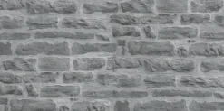 Papier Peint imitation "Mur de Pierres avec joint grisé"