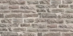 Papier Peint imitation "Mur de Pierres avec joint grisé"