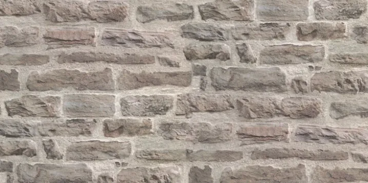 Papier Peint imitation "Mur de Pierres avec joint grisé"