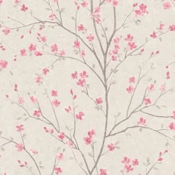 Papier peint imprimé fleur de cerisier