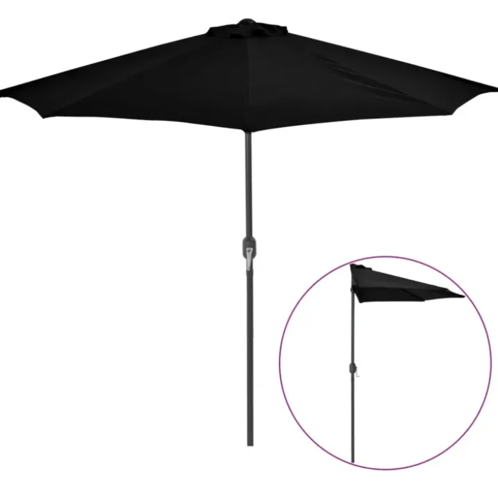 Parasol de balcon mât en aluminium