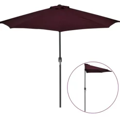 Parasol de balcon mât en aluminium