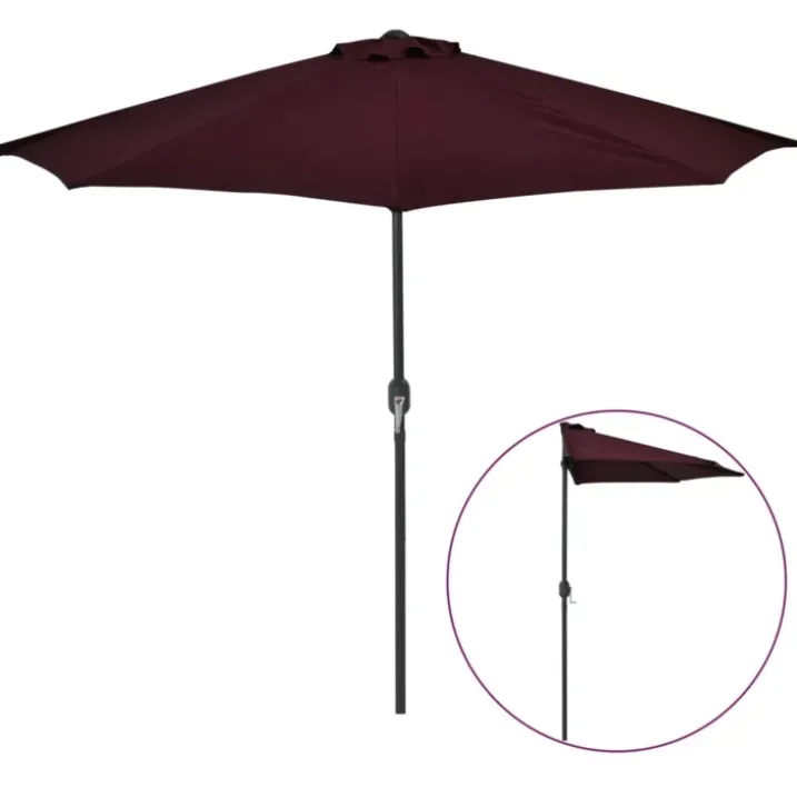 Parasol de balcon mât en aluminium