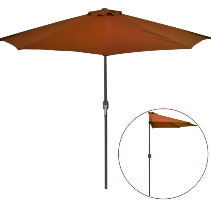 Parasol de balcon mât en aluminium