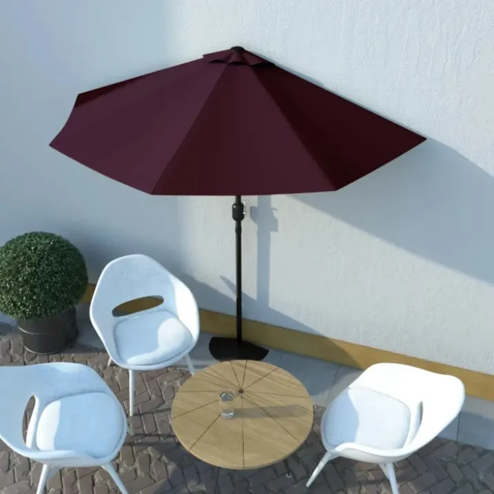 Parasol de balcon mât en aluminium